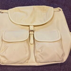 NWOT Year of Ours - Butter Cream Backpack with Buckles